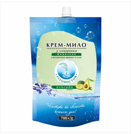 Дой-Пак крем-мило з гліцерином Fitodoctor «Авокадо», живильне, 700 мл