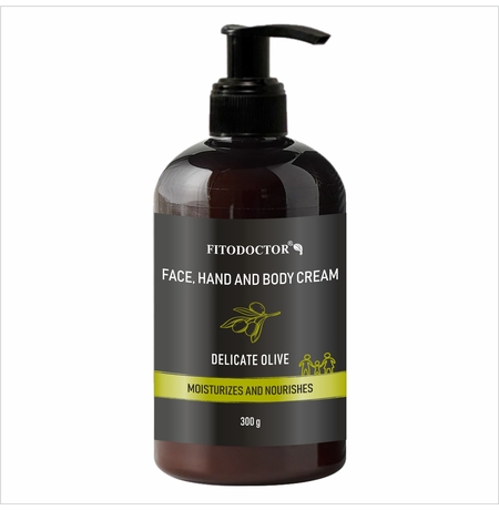Крем для обличчя, рук та тіла Fitodoctor «Delicate Olive», 300 г Крем для обличчя, рук та тіла Fitodoctor «Delicate Olive», 300 г