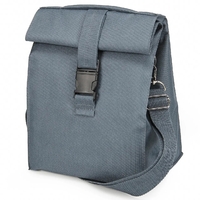 Термосумка для ланчу Lunch bag на ремені, сіра