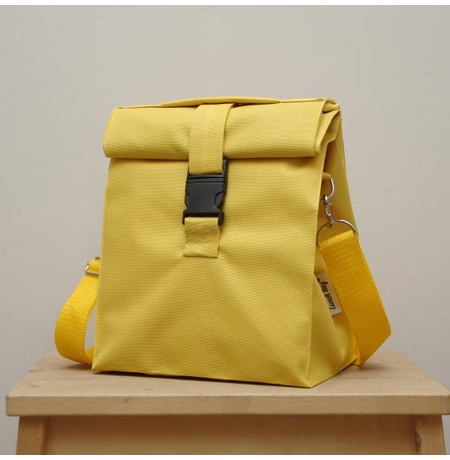 Термосумка для ланчу Lunch bag на ремені, чорна