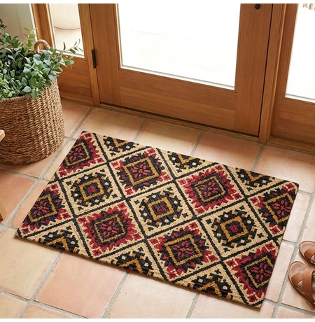 Коврик придверный с принтом народный орнамент