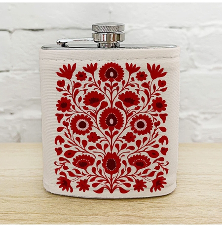 Фляга для напитков «Червоний цвіт»