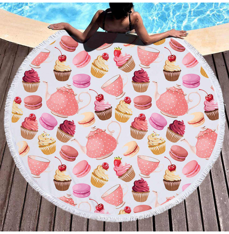 Пляжный коврик «Пирожные»