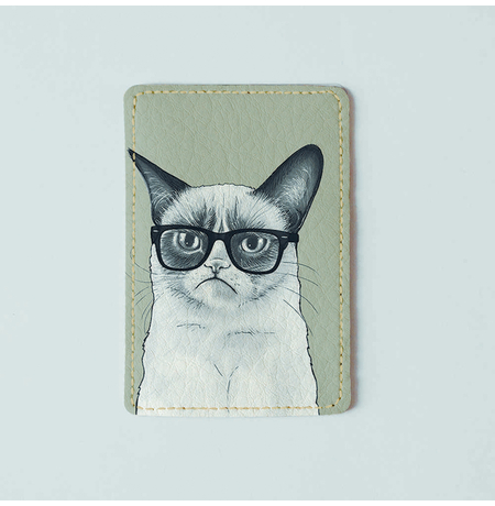 Обложка на пластиковый ID-паспорт «Grumpy Cat»