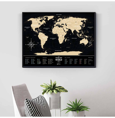 Скретч-карта мира Travel Map, Black
