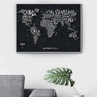 Скретч-карта мира Travel Map, Letters