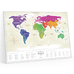 Скретч-карта мира Travel Map Gold, в раме