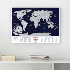 Скретч-карта мира Travel Map, Holiday купить в интернет-магазине Супер Пуперс