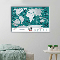 Пластикова скретч-карта світу Travel Map, Marine