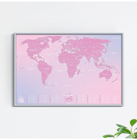 Скретч-карта світу "Travel Map Love World"