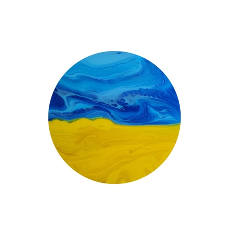 Картина в техніці fluid art «Ukraine»