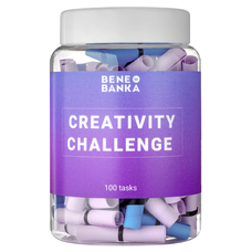 Баночка с заданиями «Creativity challenge» на английском языке купить в интернет-магазине Супер Пуперс