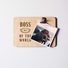 Дошка для фото «Boss №1 of the world» придбати в інтернет-магазині Супер Пуперс
