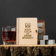 Камни для виски «Keep calm and drink whiskey» купить в интернет-магазине Супер Пуперс
