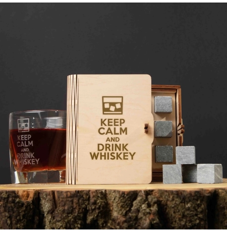 Камни для виски «Keep calm and drink whiskey»