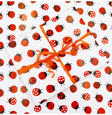 Упаковка в подарочную бумагу «Ladybugs»