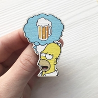Значок «Гомер та пиво»