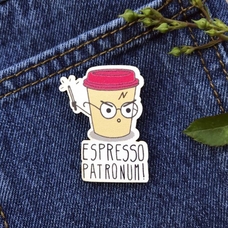 Значок «Espresso patronum» придбати в інтернет-магазині Супер Пуперс