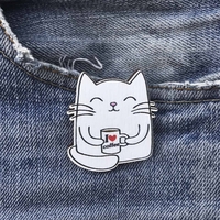 Значок «Котик з кавою»