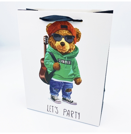 Подарунковий пакет «Let's party», 18x23x10 см