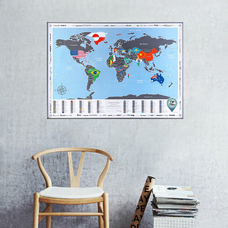 Скретч-карта світу Discovery Map, Flags Edition придбати в інтернет-магазині Супер Пуперс