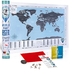 Скретч-карта мира Discovery Map, Flags Edition