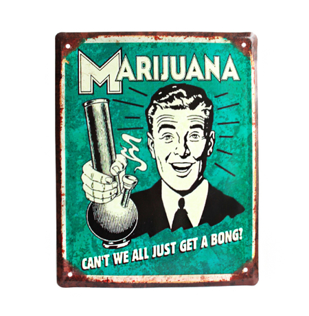 Металлическая табличка «Marijuana»