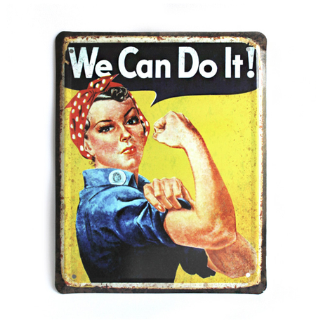 Металлическая табличка "We Can Do It!"