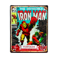 Металлическая табличка «Marvel. Iron man» купить в интернет-магазине Супер Пуперс