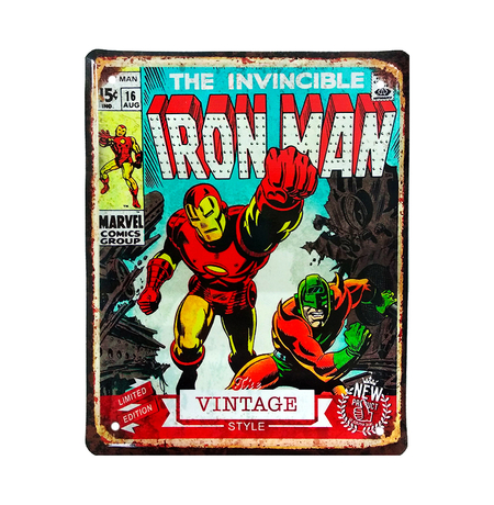Металлическая табличка «Marvel. Iron man»