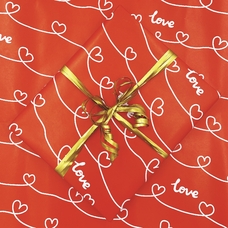 Упаковка в подарочную бумагу «Love» купить в интернет-магазине Супер Пуперс