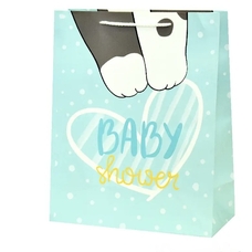 Подарочный пакет «Baby shower», бирюзовый 18x23x10 см купить в интернет-магазине Супер Пуперс
