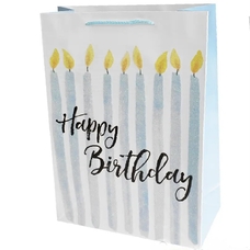 Подарунковий пакет «Happy birthday», свічки 32х26х10 см придбати в інтернет-магазині Супер Пуперс