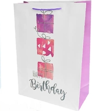 Подарунковий пакет «Happy birthday», подарунок 32х26х10 см придбати в інтернет-магазині Супер Пуперс
