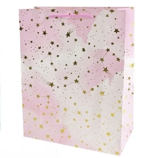 Подарунковий пакет «Pink stars» 18x23x10 см придбати в інтернет-магазині Супер Пуперс