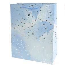 Подарочный пакет «Blue stars» 18x23x10 см купить в интернет-магазине Супер Пуперс