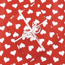 Упаковка в подарочную бумагу «White hearts» купить в интернет-магазине Супер Пуперс