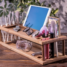 Деревянный органайзер для косметики «Make-up» купить в интернет-магазине Супер Пуперс