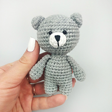 Іграшка з пряжі «Сірий ведмедик» придбати в інтернет-магазині Супер Пуперс