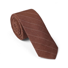 Краватка "Коричнева в білу смужку" придбати в інтернет-магазині Супер Пуперс