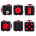 Кубик-антистресс Fidget Cube, чёрный с красным
