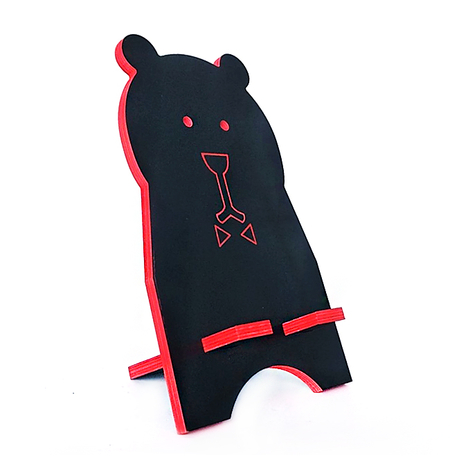 Підставка для смартфона «Чорний ведмідь», червоний