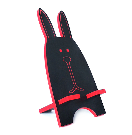 Підставка для смартфона "Чорний заєць", червоний