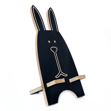 Подставка для смартфона «Чёрный заяц», натуральный купить в интернет-магазине Супер Пуперс