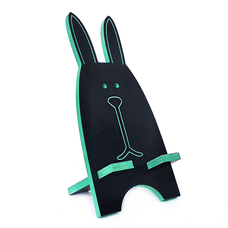 Подставка для смартфона «Чёрный заяц», бирюзовый купить в интернет-магазине Супер Пуперс