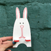 Підставка для смартфона «Білий заєць», червоний