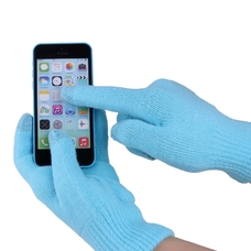 Перчатки для сенсорных экранов «iGlove», голубой купить в интернет-магазине Супер Пуперс