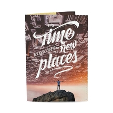 Обложка на паспорт «Time to discover» купить в интернет-магазине Супер Пуперс