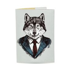 Обложка на паспорт «A wolf in a costume» купить в интернет-магазине Супер Пуперс