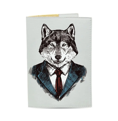 Обкладинка на паспорт «A wolf in a costume»